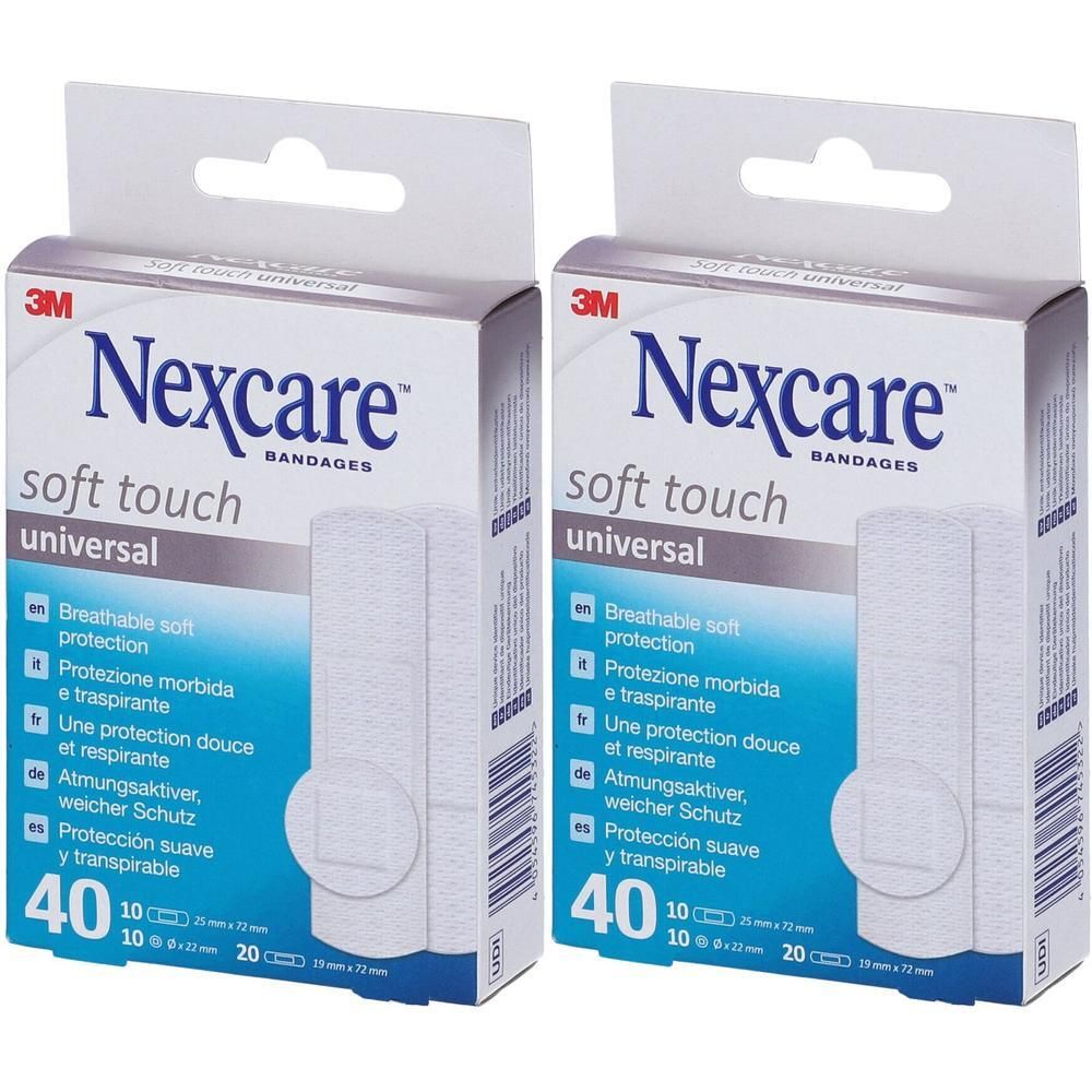 3M Nexcare BandagesSoft Touch Universal Cerotti assortiti