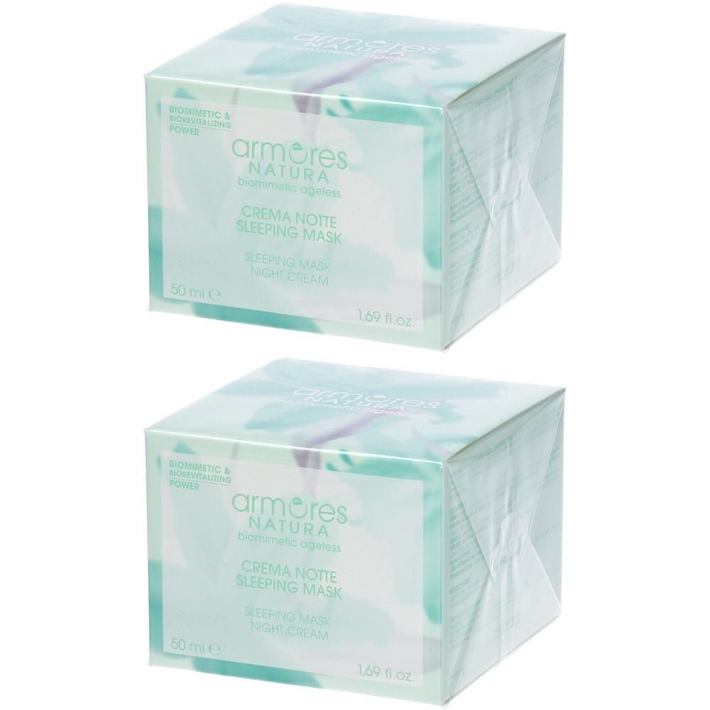 Due confezioni Armores Natura Biomimetic Ageless Crema Notte Sleeping Mask, 50 ml.