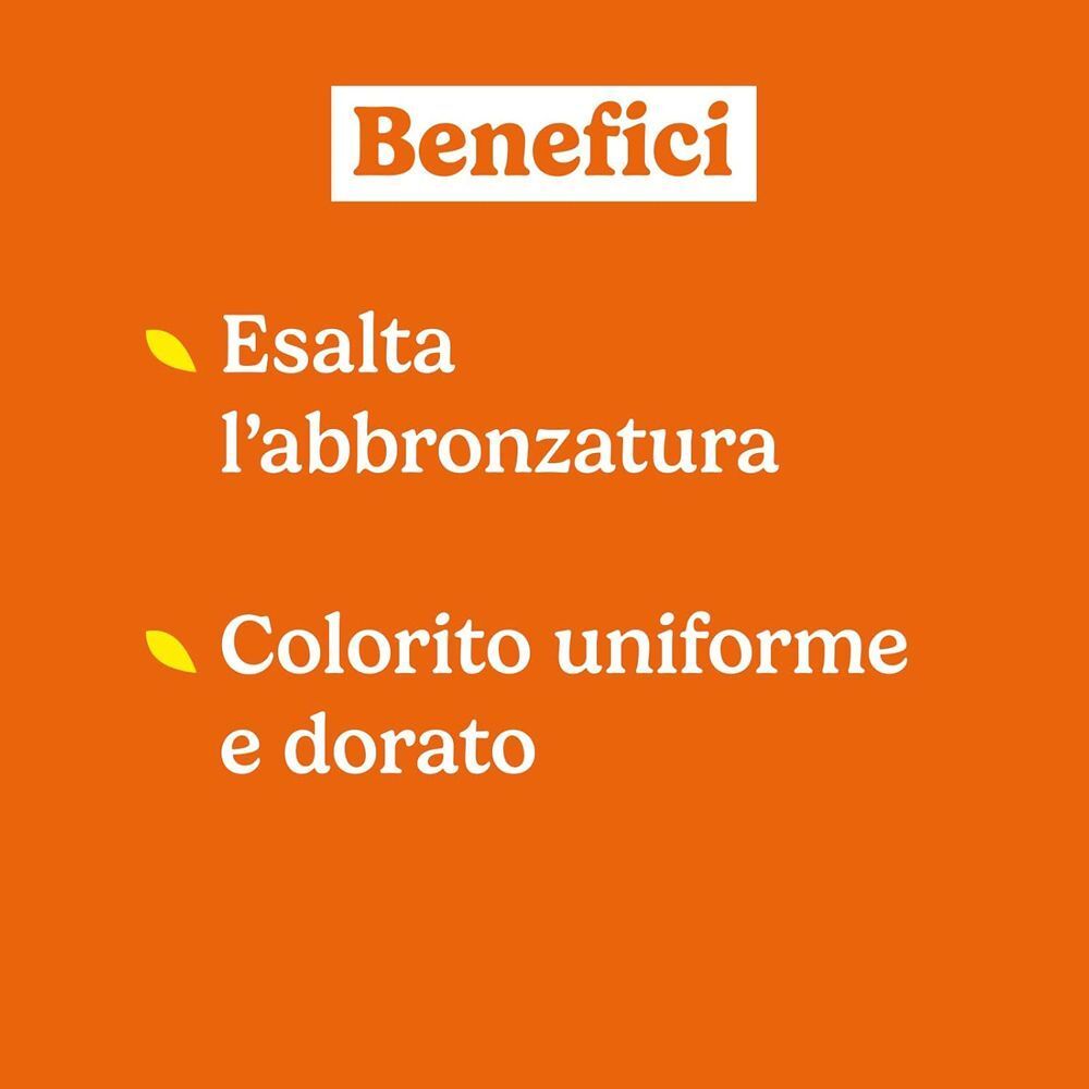 Benefici di Bilboa Carotissima: esalta l'abbronzatura, colorito uniforme e dorato.