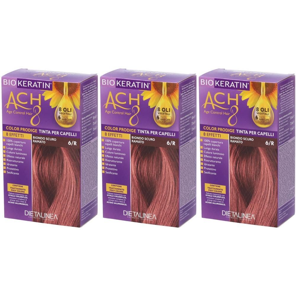 Biokeratin Ach8 Tintura per Capelli 6/R Biondo Scuro Ramato