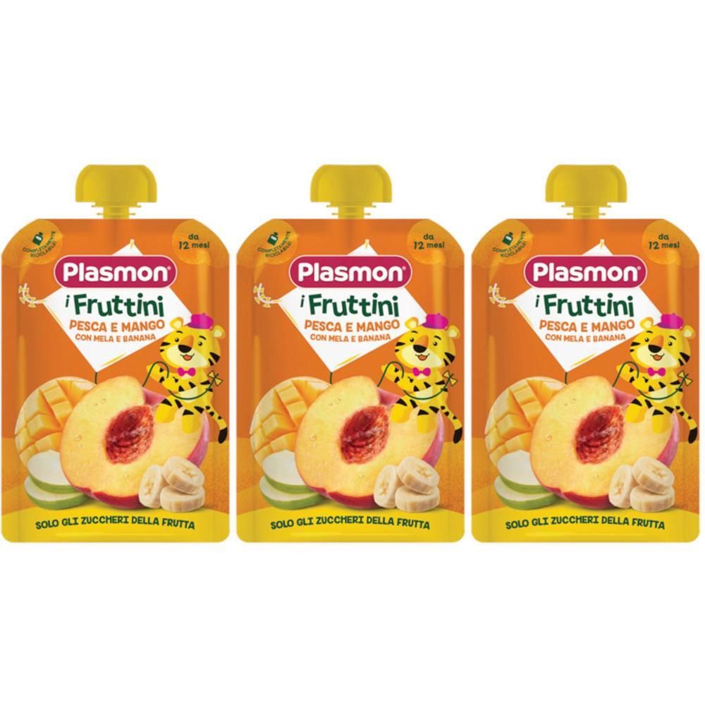 Plasmon I Fruttini Pesca E Mango Con Mela E Banana