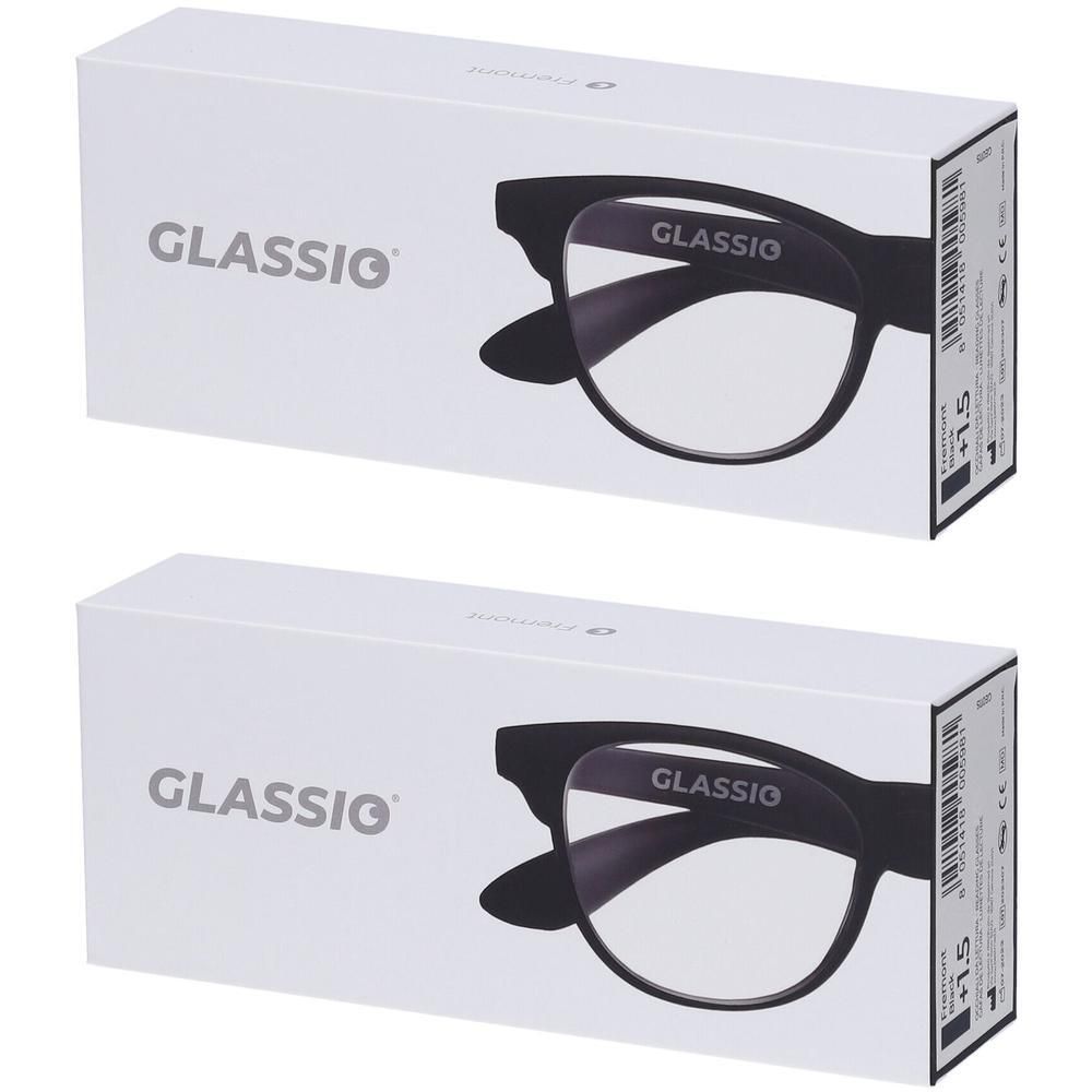 Occhiali da Lettura Glassio Fremont Colore Nero Gradazione +1,5