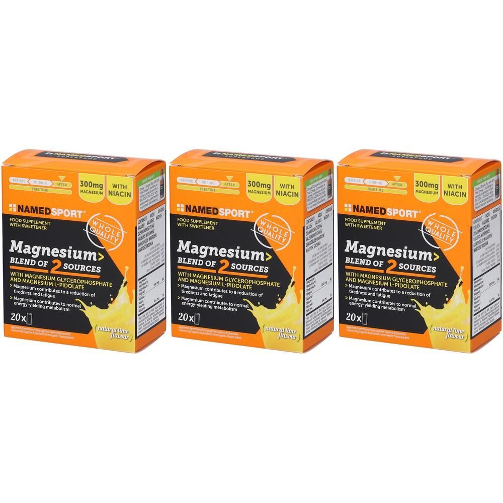 Magnesium Blend of 2 Sources Polvere Orale Gusto Lime