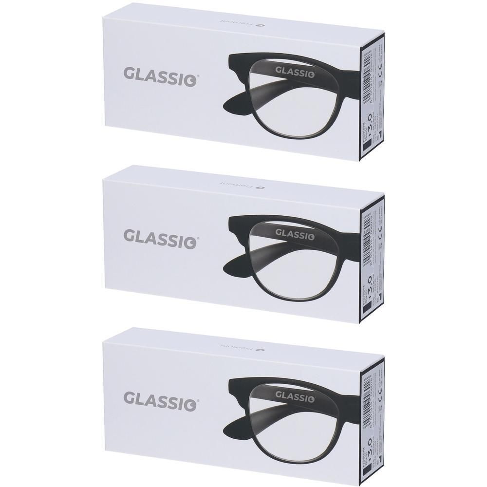 Occhiali da Lettura Glassio Fremont Colore Nero Gradazione +3,0