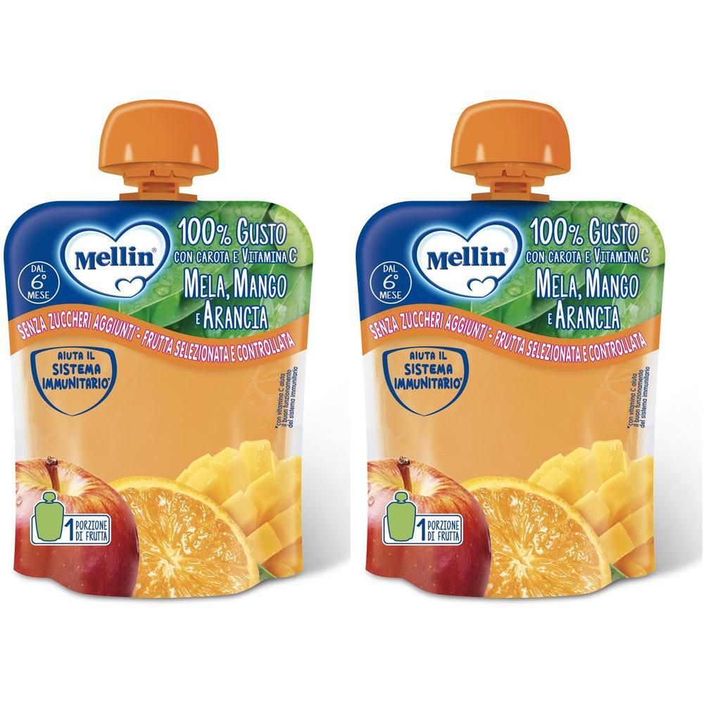 Mellin Pouch Arancia Mango 90G