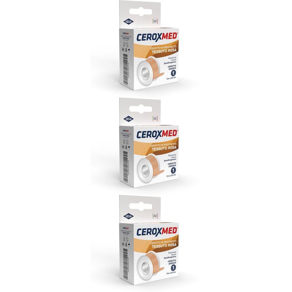 CEROXMED TEX Rocchetto Tessuto Rosa Mt.5x Cm 2,50