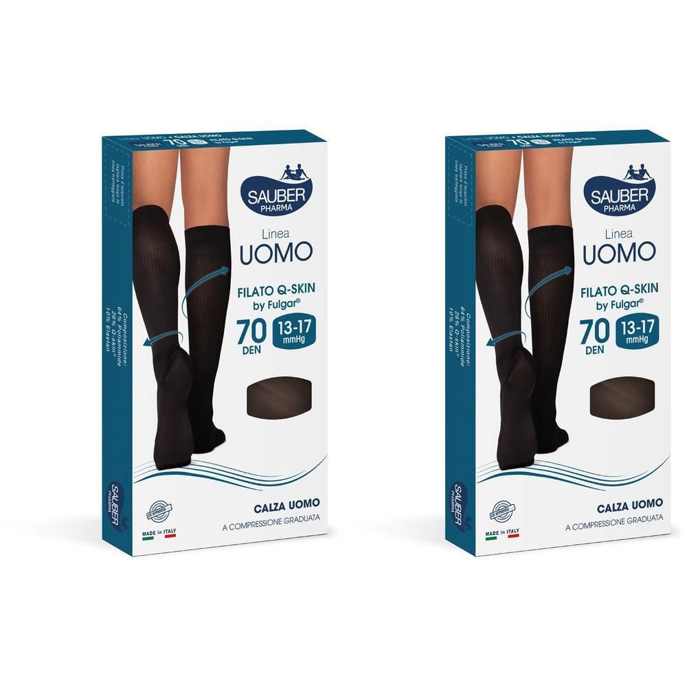 Sauber Uomo Q-Skin 70 Den Nero Tg S/M