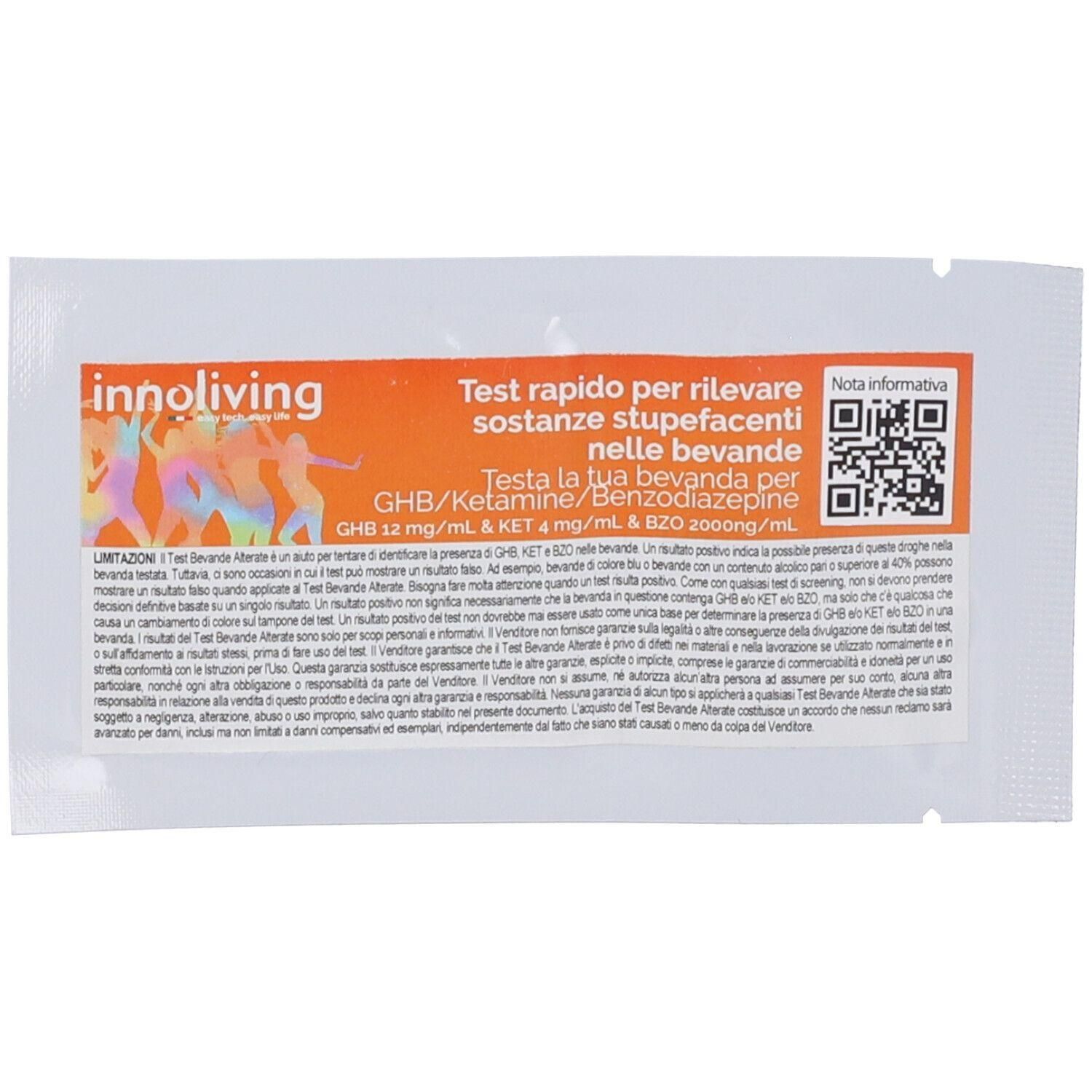 Test rapido per rilevare GHB/Ketamina/Benzodiazepine nelle bevande.