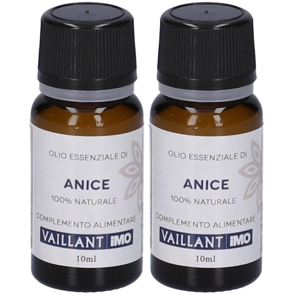 Due flaconi di olio essenziale di anice Vaillant IMO, 10ml.