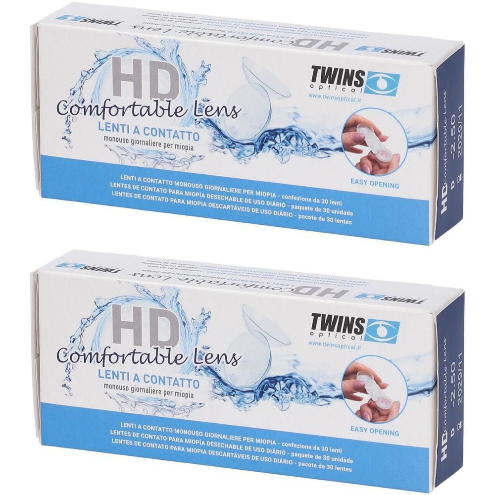 Due confezioni di lenti a contatto HD Comfortable Lens, 30 lenti per confezione.