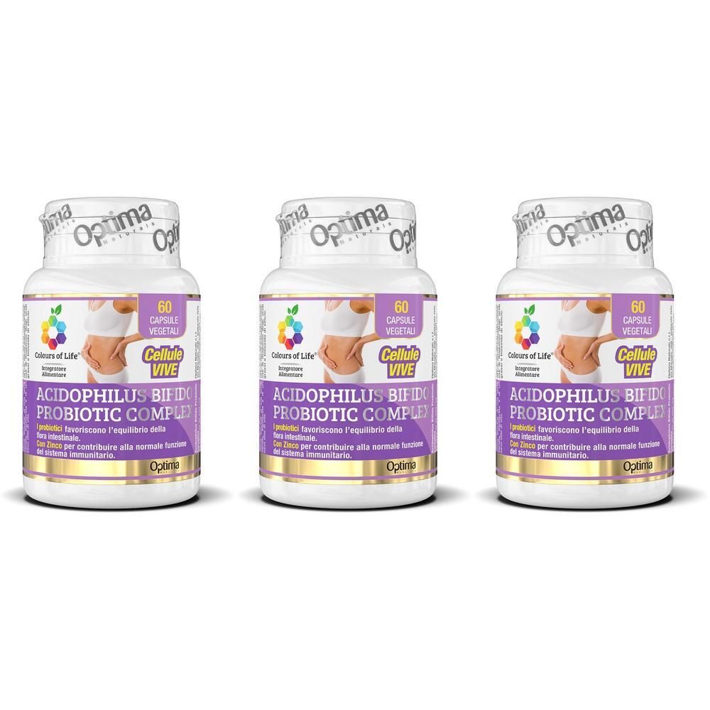 Colours Of Life Acidophilus Bifido Complex 60 Capsule Vegetali 500 Mg