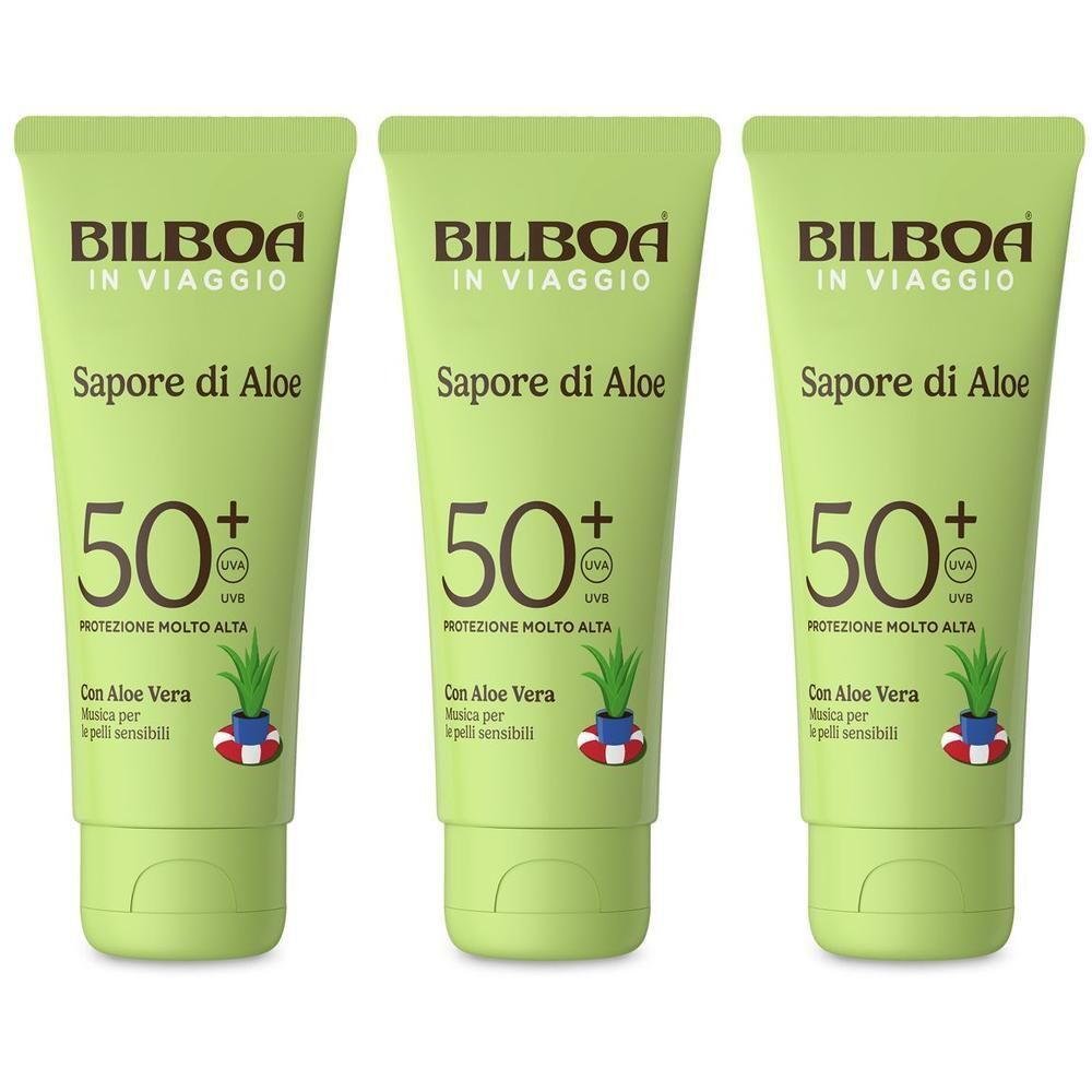 Bilboa In Viaggio Crema Solare formato Viaggio SPF 50+ con aloe vera
