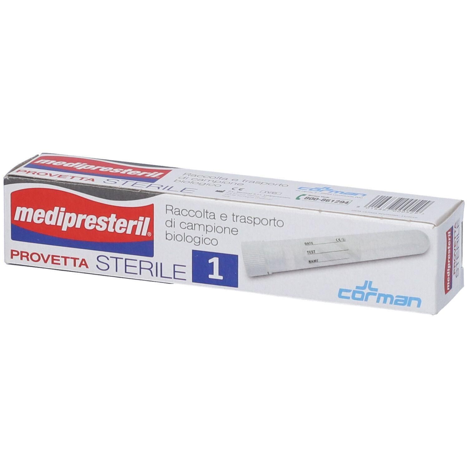 Confezione di provetta sterile per campioni biologici.