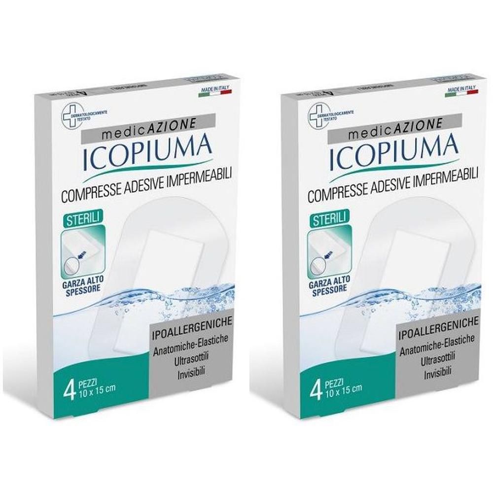 Garza Compressa Icopiuma Medicata Postoperatoria 10X15 Cm 4 Pezzi