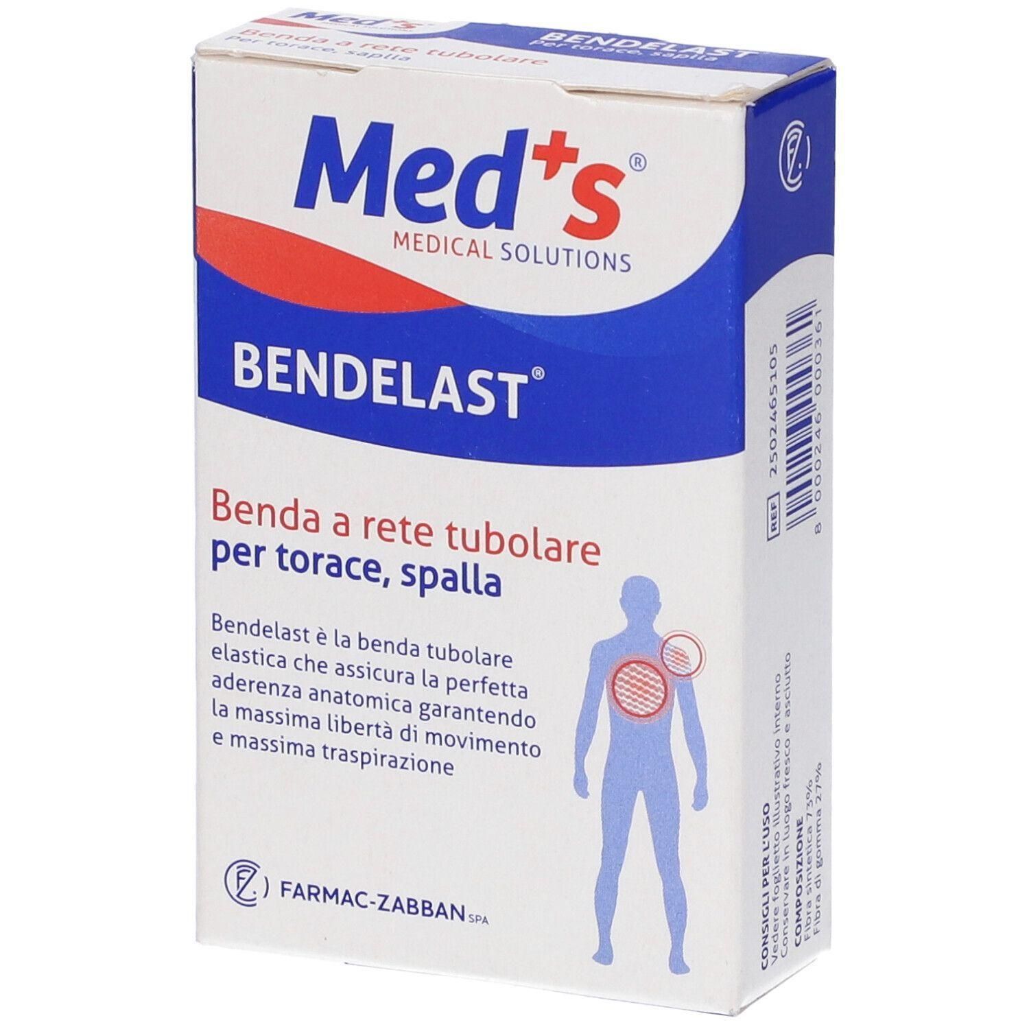 Med+ Bendelast Benda tubolare elastica per torace e spalla. Rete per compressione.