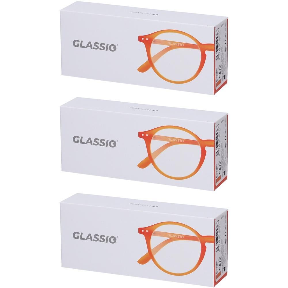 Occhiali da Lettura Glassio Monterey Colore Arancione Gradazione +3,0