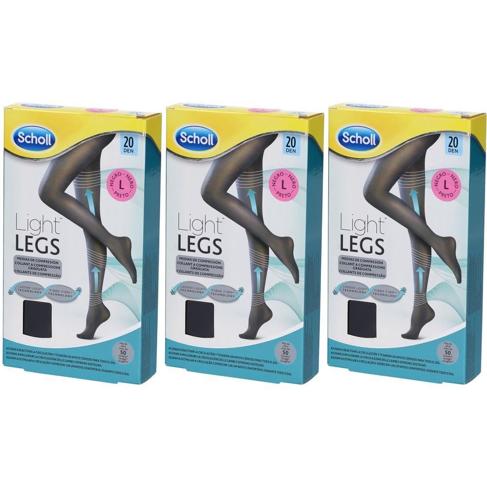 Scholl Lightlegs 20 Denari Taglia L Colore Nero 1 Paio