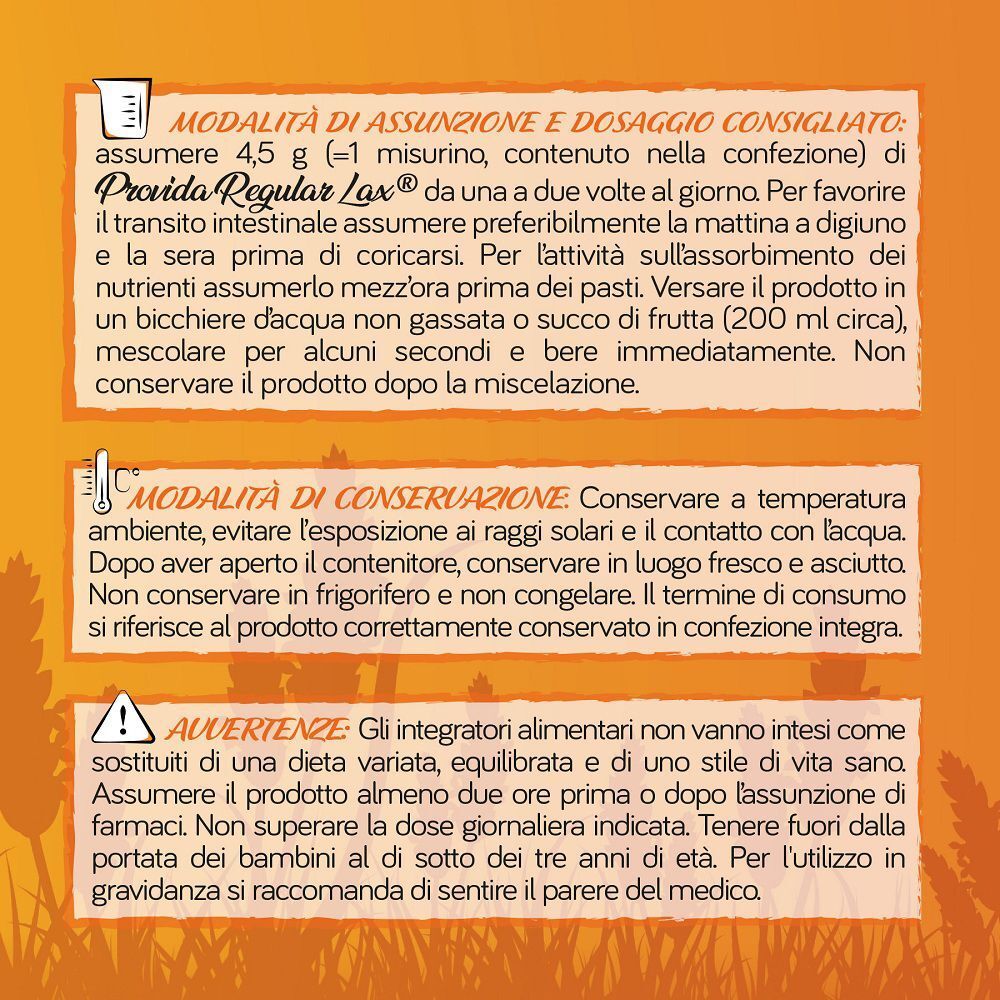 Istruzioni per l'uso e la conservazione di un integratore alimentare.