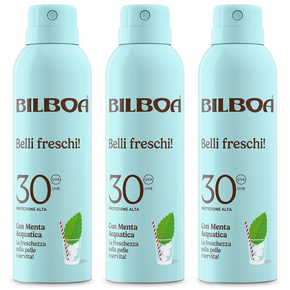 Bilboa Belli Freschi Spray Solare SPF 30 menta acquatica