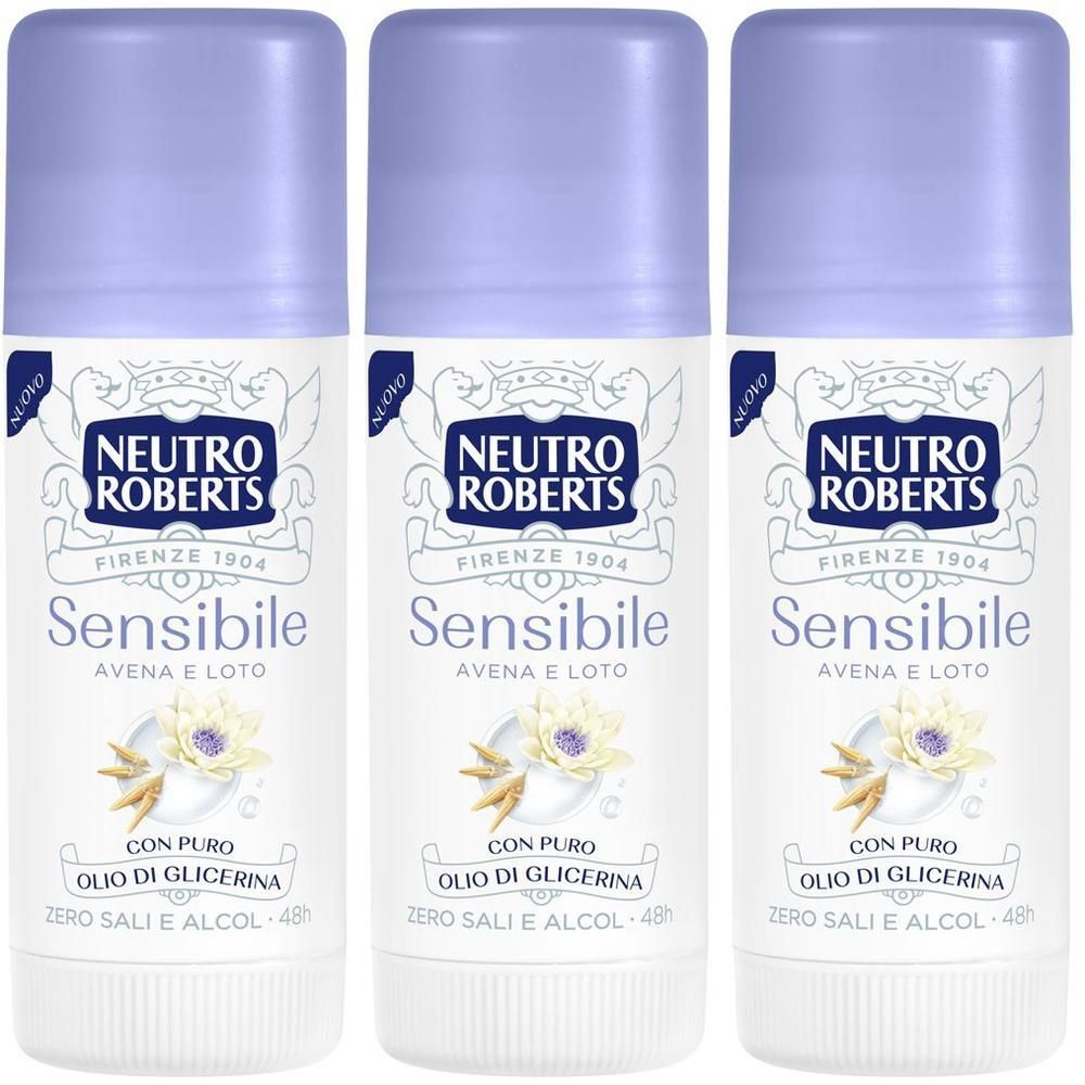 Neutro Roberts Deodorante Pelle Sensibile Avena Loto Stick