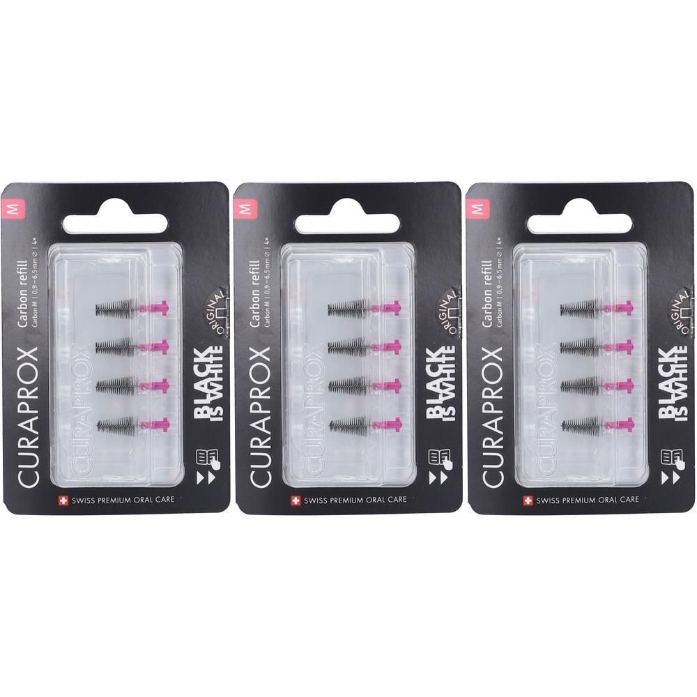 Curaprox Black Is White Carbon M Refill 4 Scovolini