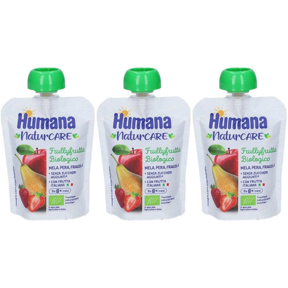 Humana Naturcare Frullyfrutta Biologico Mela Pera e Fragola