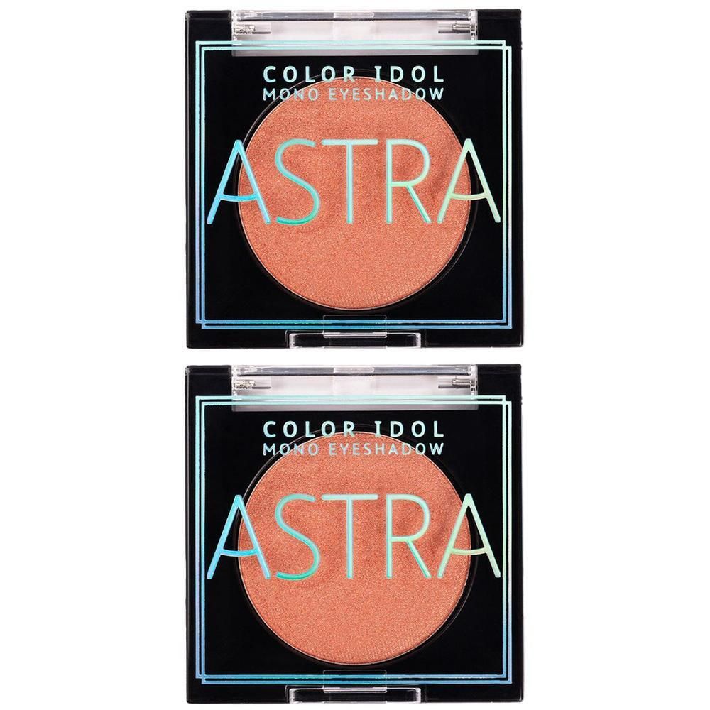Due ombretti mono Astra Color Idol color pesca con glitter.