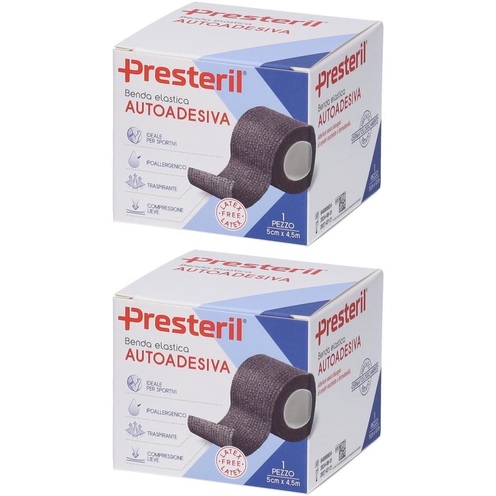 Presteril Benda Elastica Autoadesiva 5cm x 4,5m Colore Nero