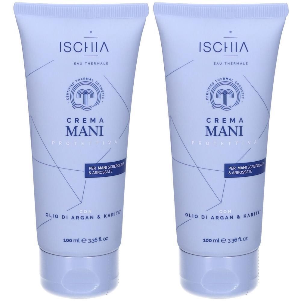 Due tubi di crema mani con olio di argan e karité.