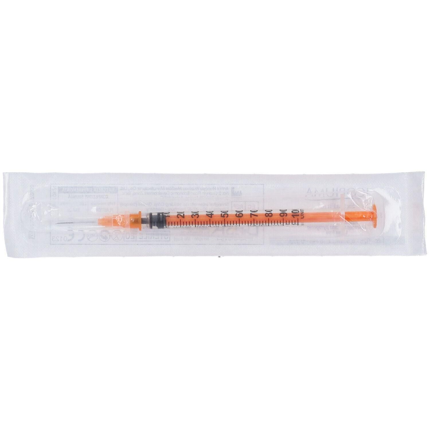 Siringa Per Insulina Extrafine 1Ml 100 Ui Ago Removibile 25 Gauge 0,5X16 Mm 1 Pezzo