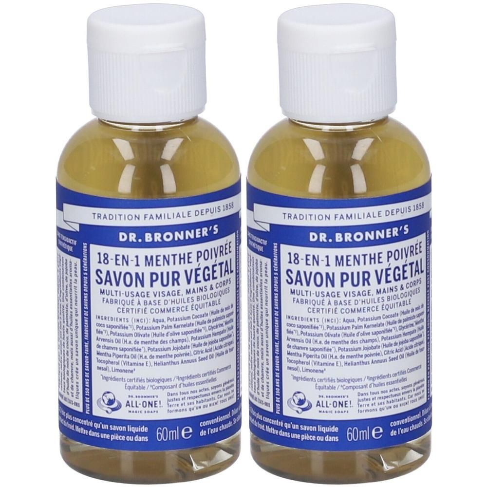 Dr. Bronner’s Sapone Liquido 18-In-1 Menta Piperita 60 ml