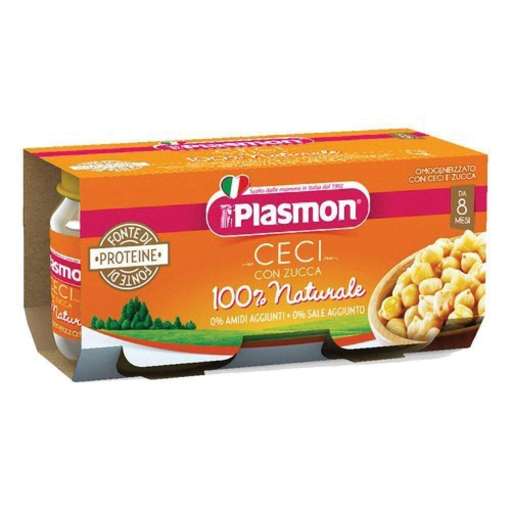Plasmon omogeneizzato: Ceci con zucca, 100% naturale, da 8 mesi.
