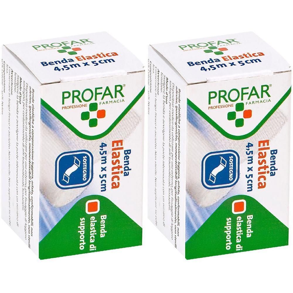 Due confezioni di Benda Elastica Profar, 4,5m x 5cm.