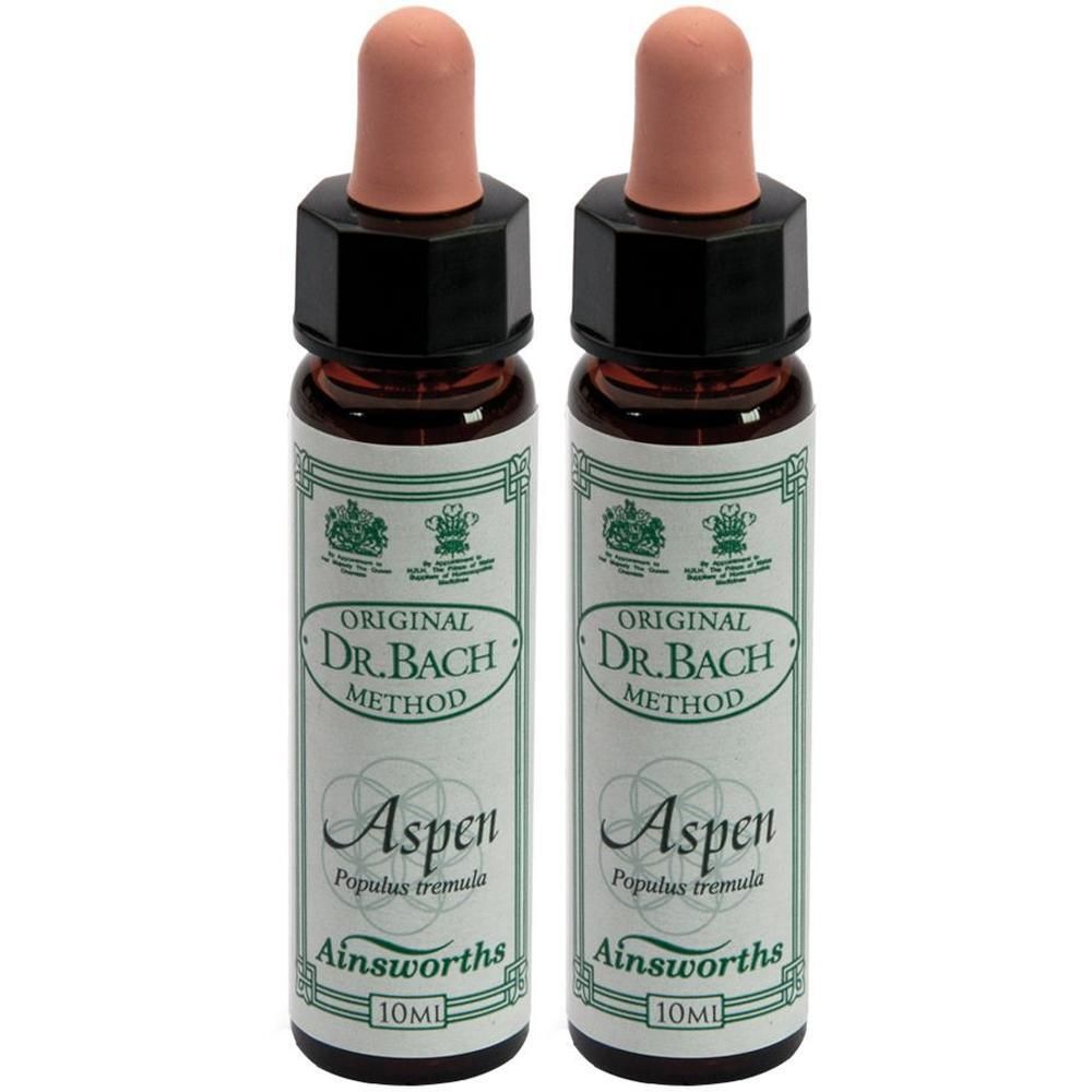 Due flaconcini con contagocce, metodo Dr. Bach Aspen, 10ml.