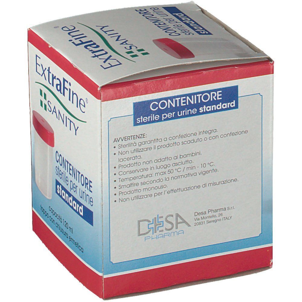 Contenitore per urine ExtraFine Sanity, 120 ml, sterile