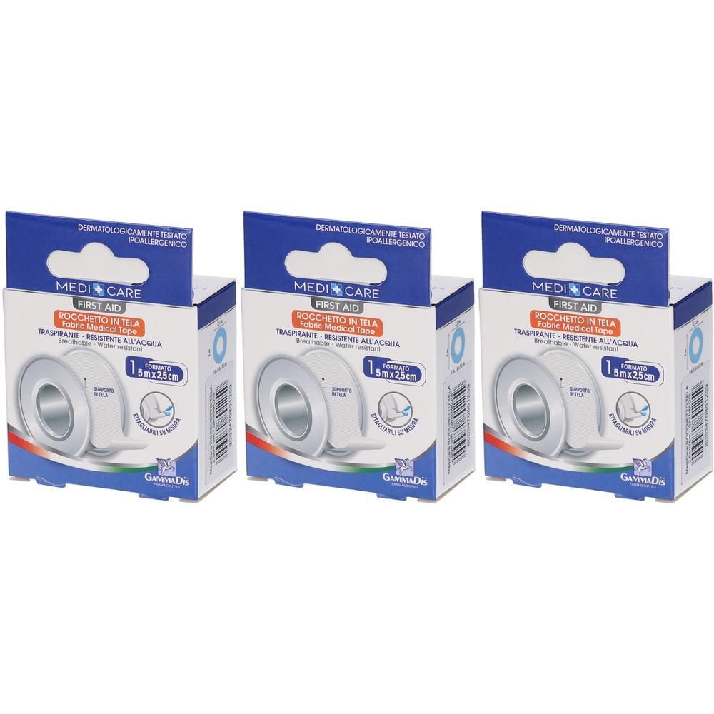 Medicare First Aid Rocchetto in Tela 5m x 2,5 cm 1 Pezzo