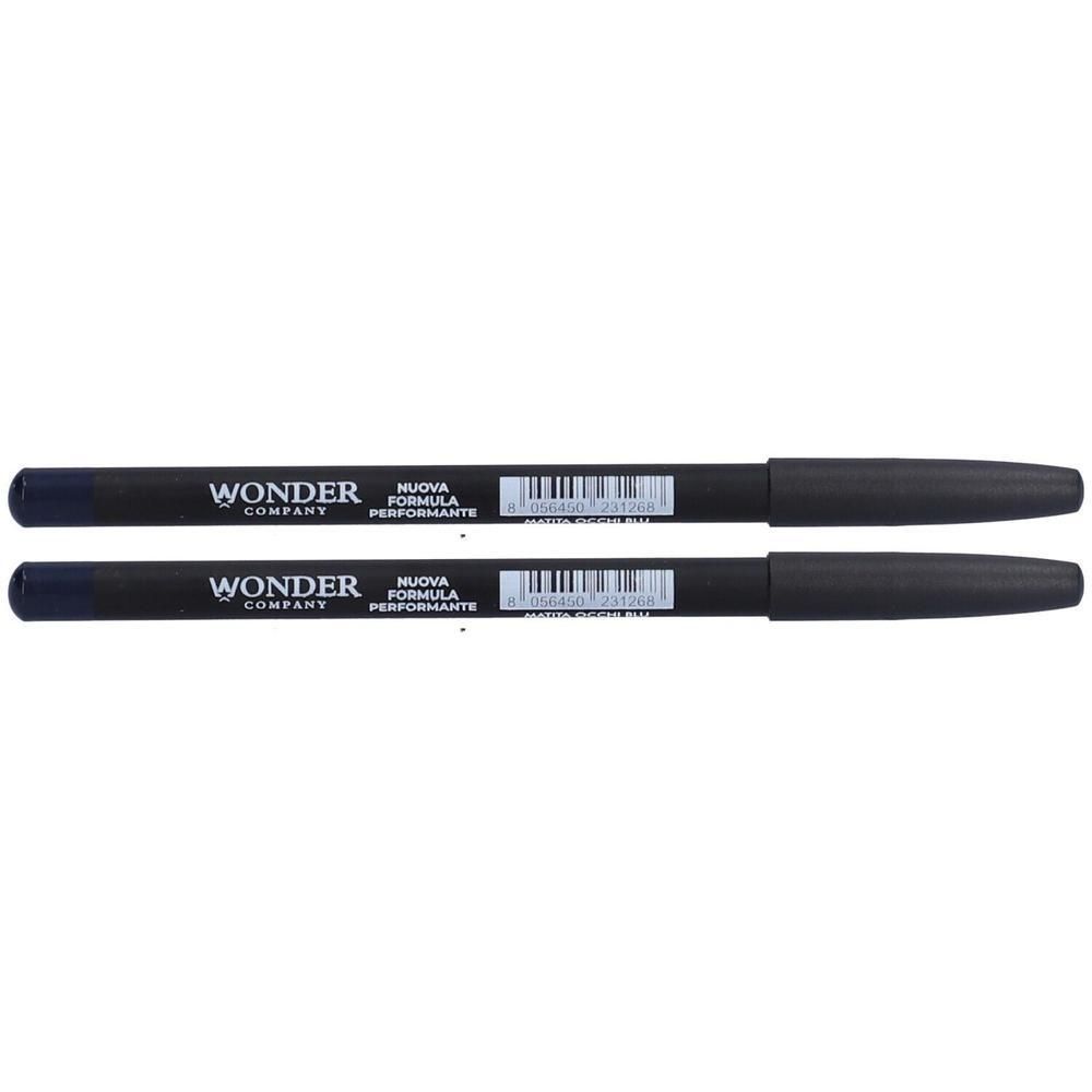 Due eyeliner neri Wonder Company con scritta argentata e codice a barre.