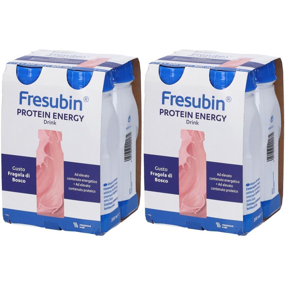 Fresubin Protein Energy Drink Fragola: Due bottiglie in confezione. Gusto fragola.