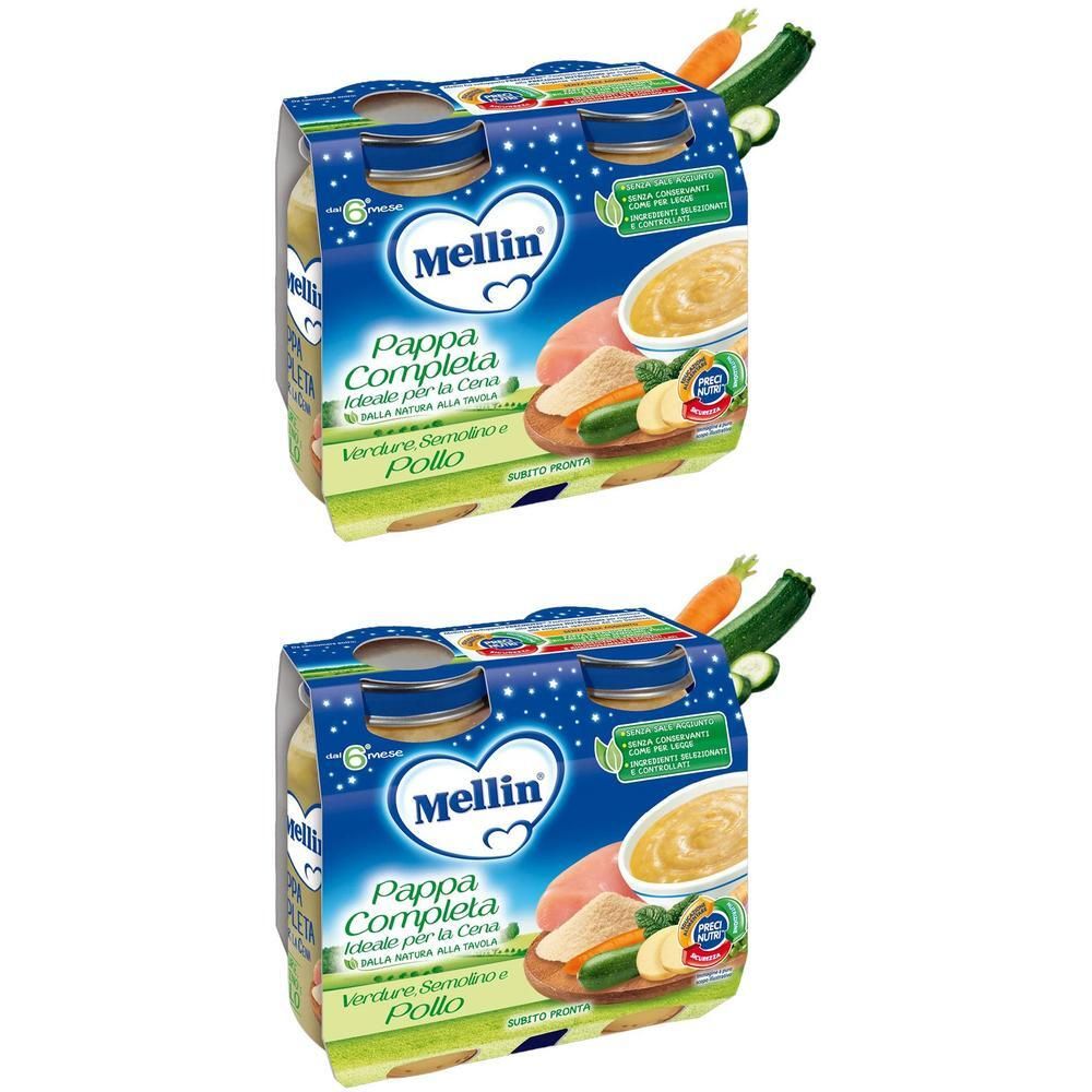 Mellin Pappa Completa Verdure Semolino e Pollo