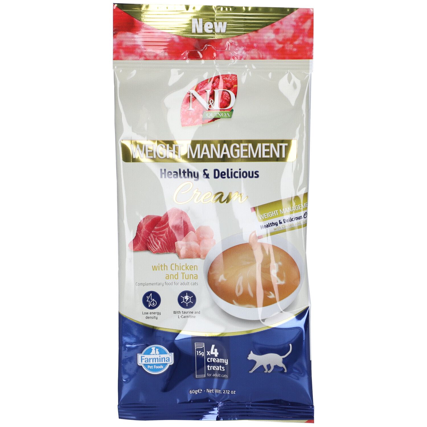 Farmina N&D Quinoa Weight Management Healthy & Delicious Cream con Pollo e Tonno