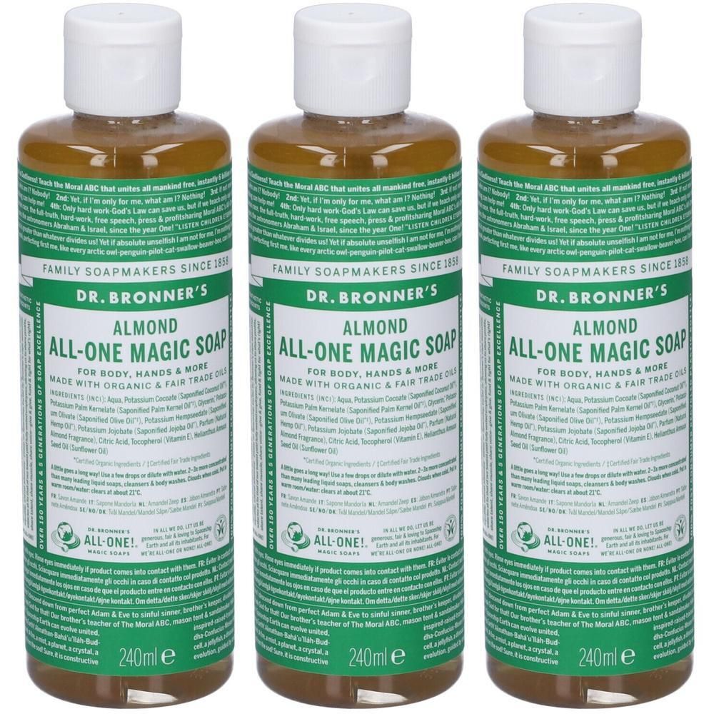 Dr. Bronner’s Sapone Liquido 18-In-1 alla Mandorla 240 ml