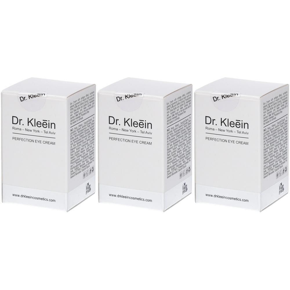 Tre scatole di Dr. Klein Perfection Eye Cream.