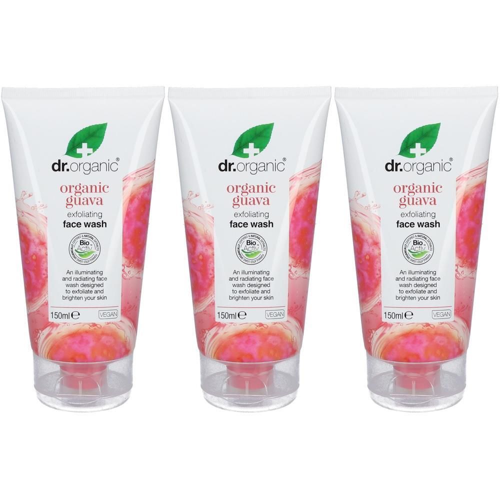 Dr. Organic® Detergente Viso Esfoliante Guava e Vitamina C