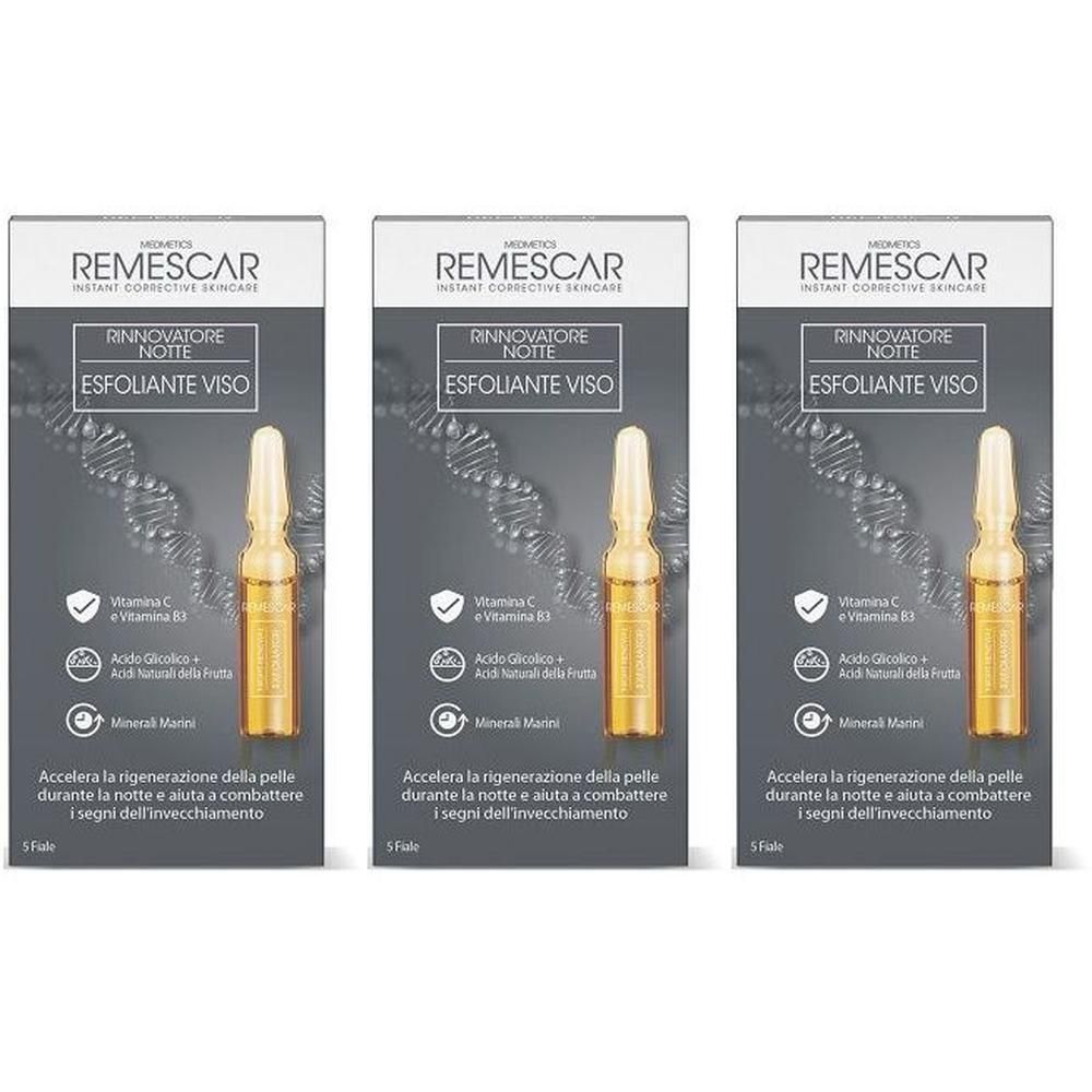 Remescar Rinnovatore Notte Esfoliante Viso 5 Fiale X 2 Ml