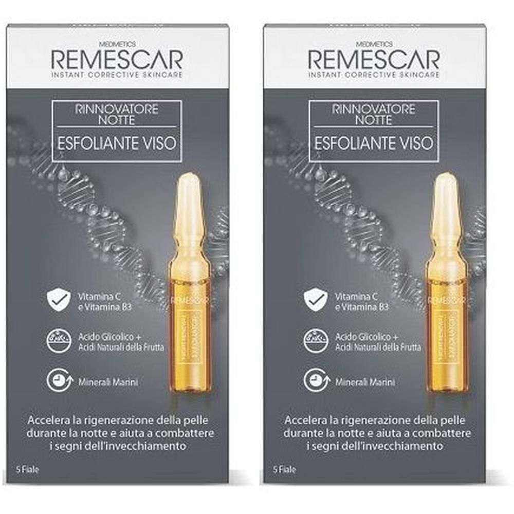 Remescar Rinnovatore Notte Esfoliante Viso 5 Fiale X 2 Ml
