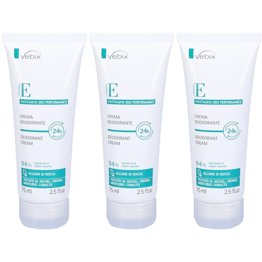 Vebix Phytamin E Deo Performance Crema Deo 24H-75Ml Allume Di Rocca