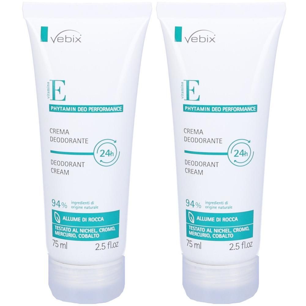 Vebix Phytamin E Deo Performance Crema Deo 24H-75Ml Allume Di Rocca