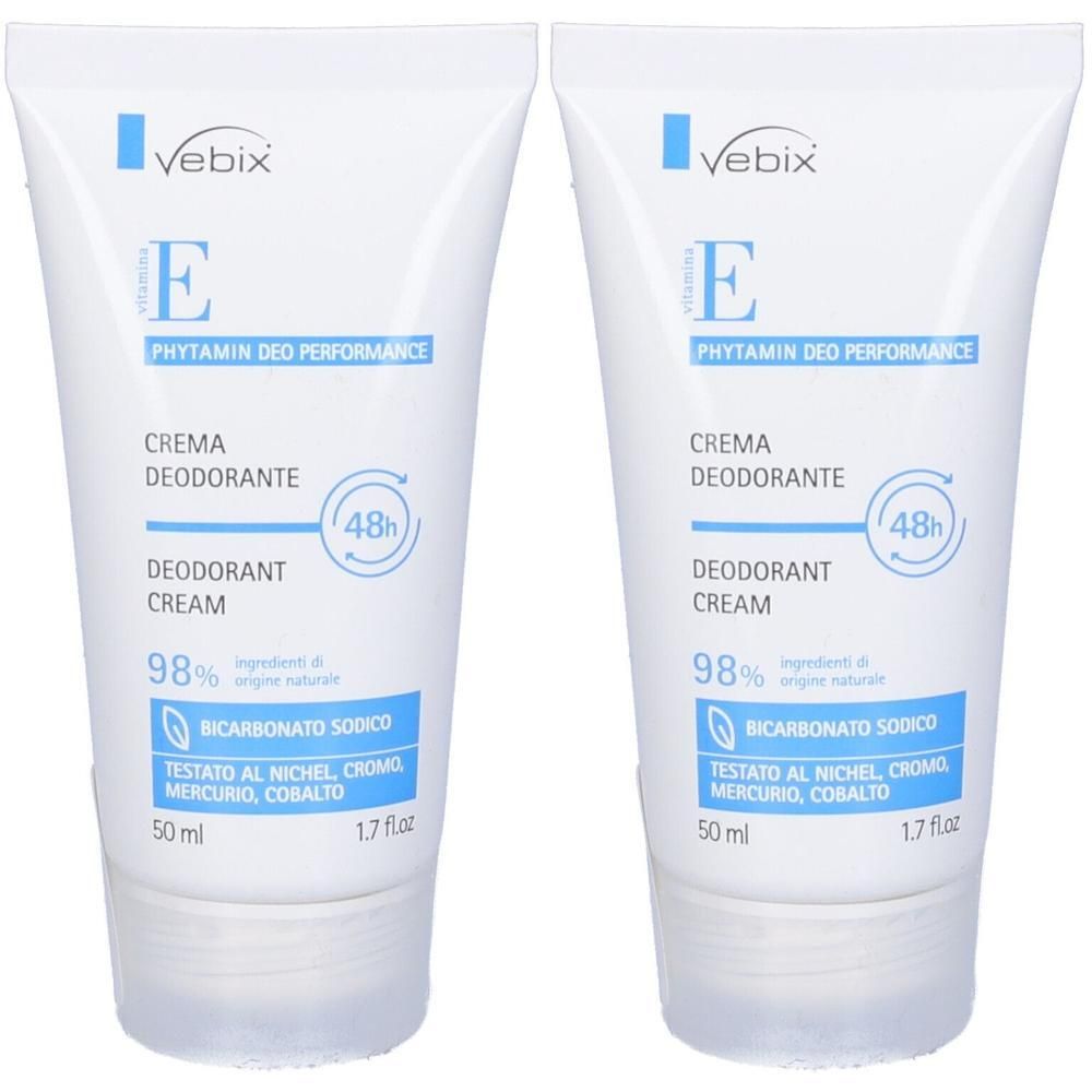 Vebix Phytamin E Deo Performance Crema Deo 48H-50Ml Bicarbonato Di Sodio