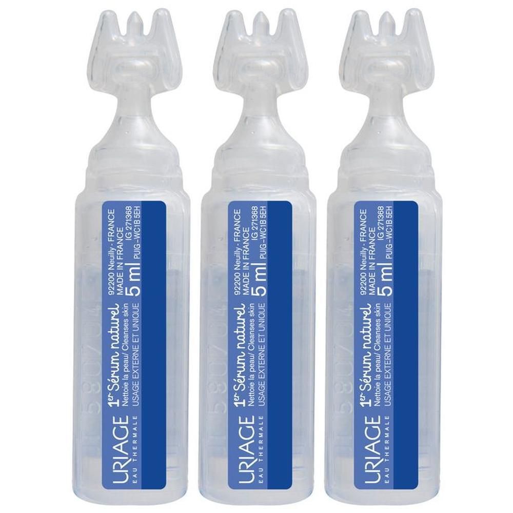 URIAGE BEBE 1° Siero fisiologico naturale sterile, detergente naso e occhi neonati, bambini
