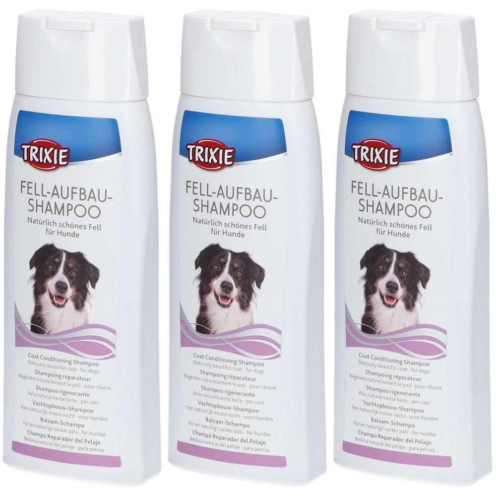 Tre flaconi bianchi di detergente auricolare EpiSualan per cani e gatti, 100 ml ciascuno.